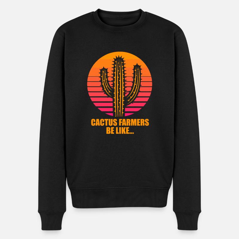 Jardin de cactus - Pull Premium bio Homme - noir