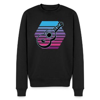 Ukuleles Vitage - Men's Premium Organic Jumper - black - Front - Nico (187cm)