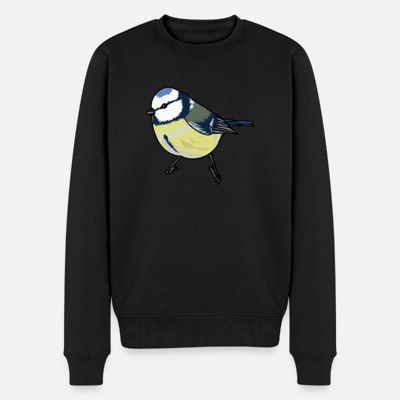 Blaumeise Vogel des Jahres Blaumeise - Männer Premium Bio Pullover - Schwarz
