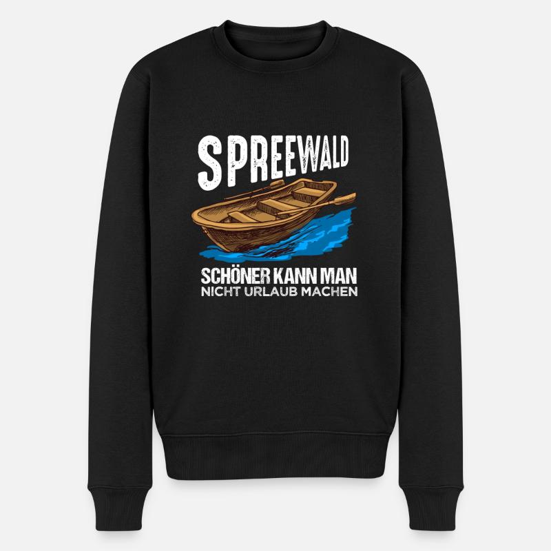Cooles Spreewald Ostdeutschland Design - Männer Premium Bio Pullover - Schwarz