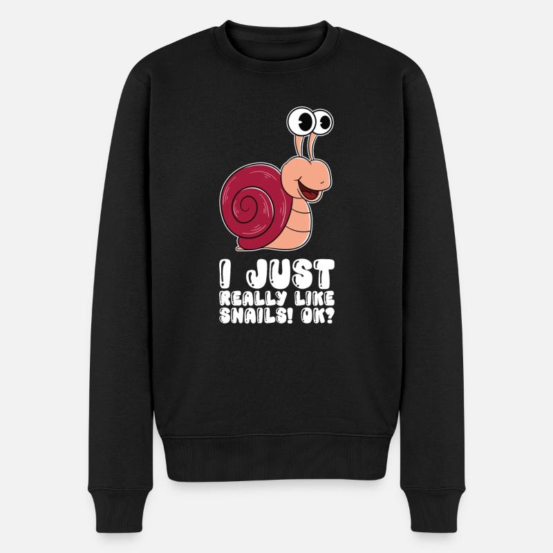 J’aime beaucoup les escargots - Pull Premium bio Homme - noir
