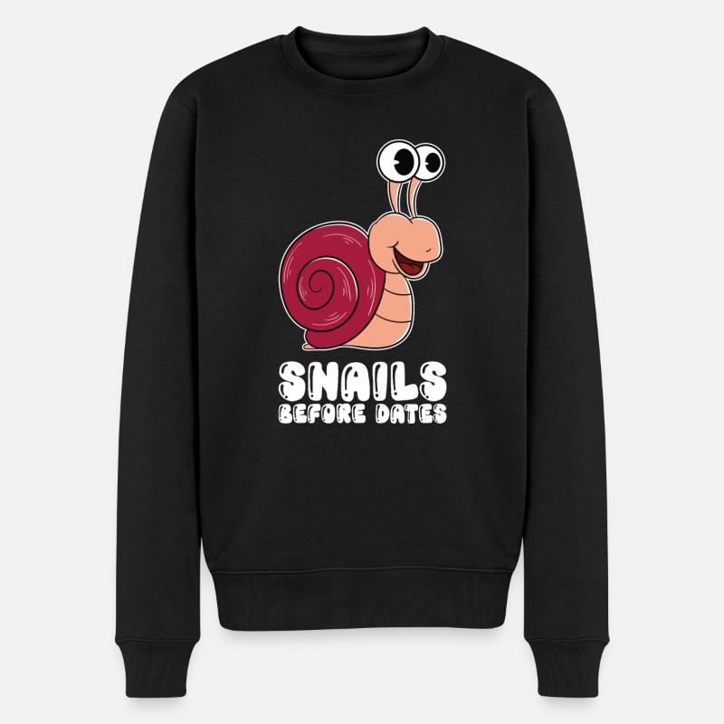 Escargots avant les dates - Pull Premium bio Homme - noir