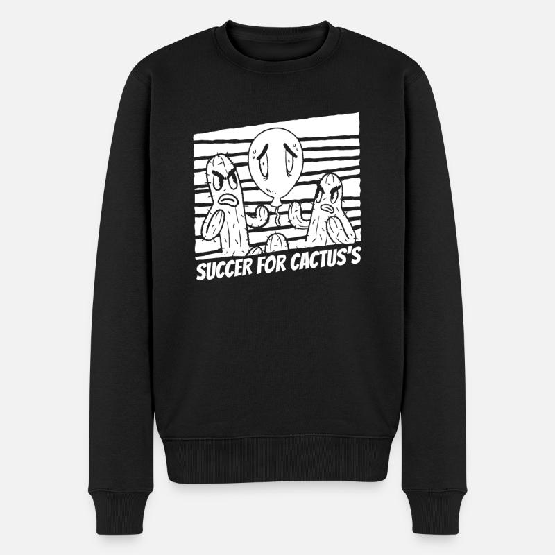 Kaktus Garten Ballon - Männer Premium Bio Pullover - Schwarz
