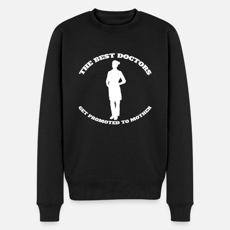 Arzt Mutter Krankenschwester Arzthelferin Doktor - Männer Premium Bio Pullover - Schwarz