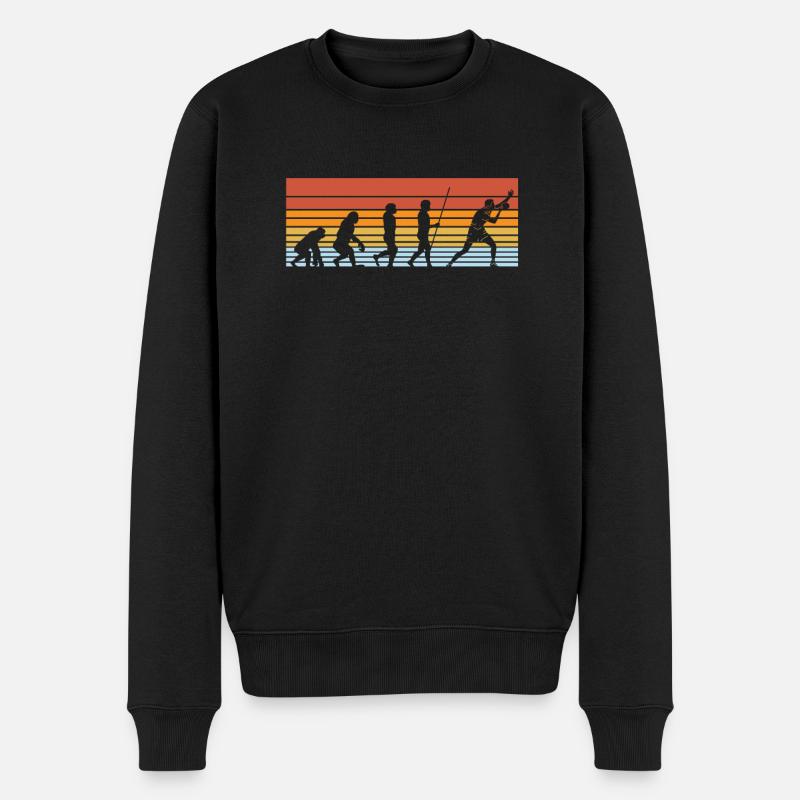 Entwicklung Des Tischtennis - Männer Premium Bio Pullover - Schwarz