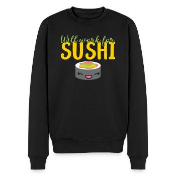 Japanese Food Sushi Lover Gift - Men's Premium Organic Jumper - black - Front - Nico (187cm)