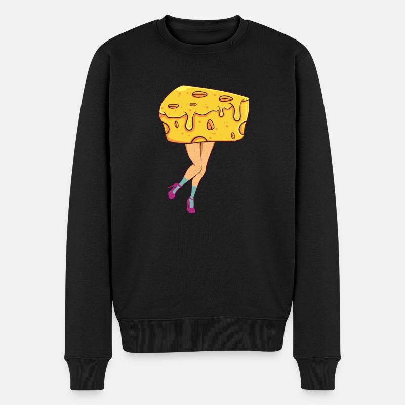 Käse Käser Beine - Männer Premium Bio Pullover - Schwarz