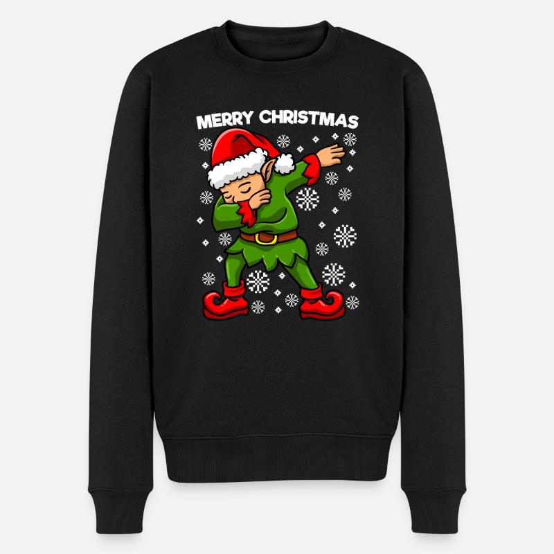 Dabbing Santa Elfe - Pull Premium bio Homme - noir