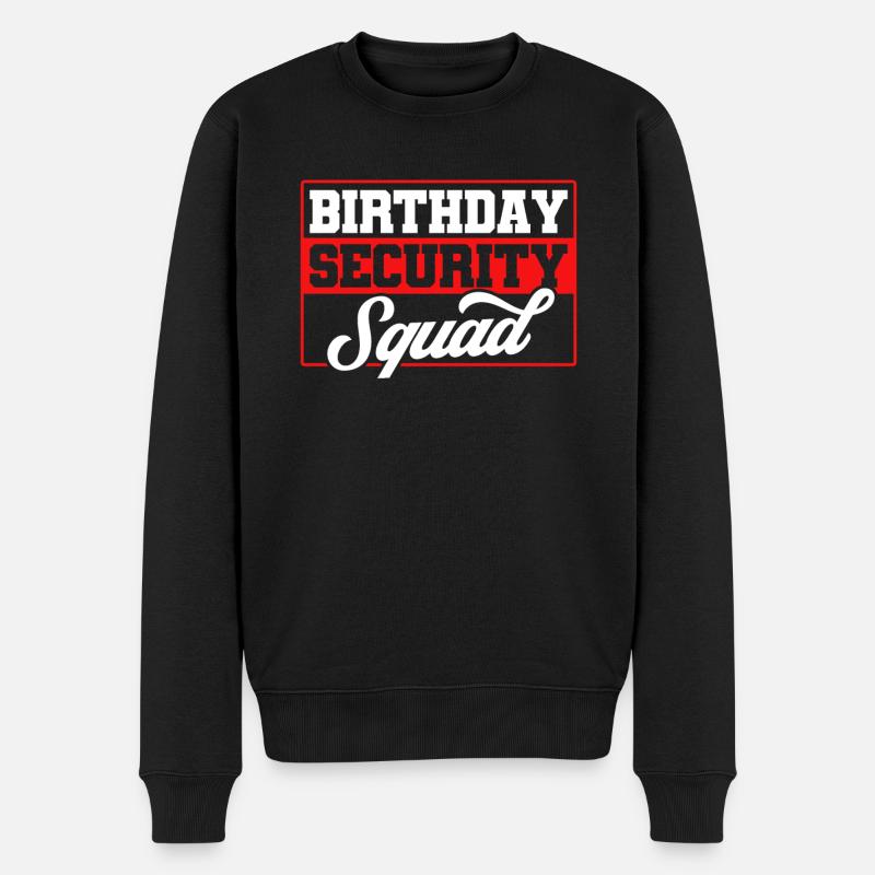 Escouade de sécurité d’anniversaire - Pull Premium bio Homme - noir
