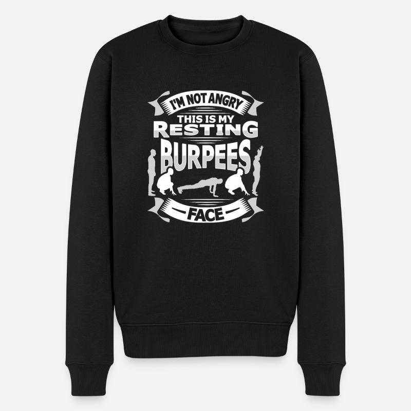 Burpees - Pull Premium bio Homme - noir