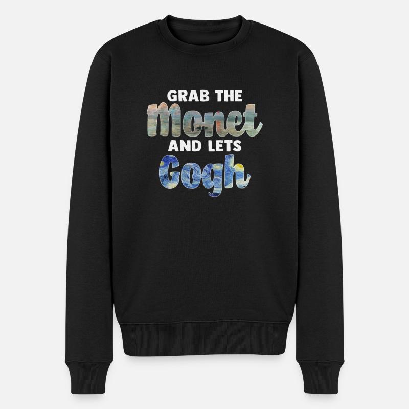 Van Gogh Kunst - Männer Premium Bio Pullover - Schwarz
