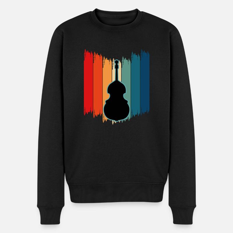 Kontrabass - Männer Premium Bio Pullover - Schwarz
