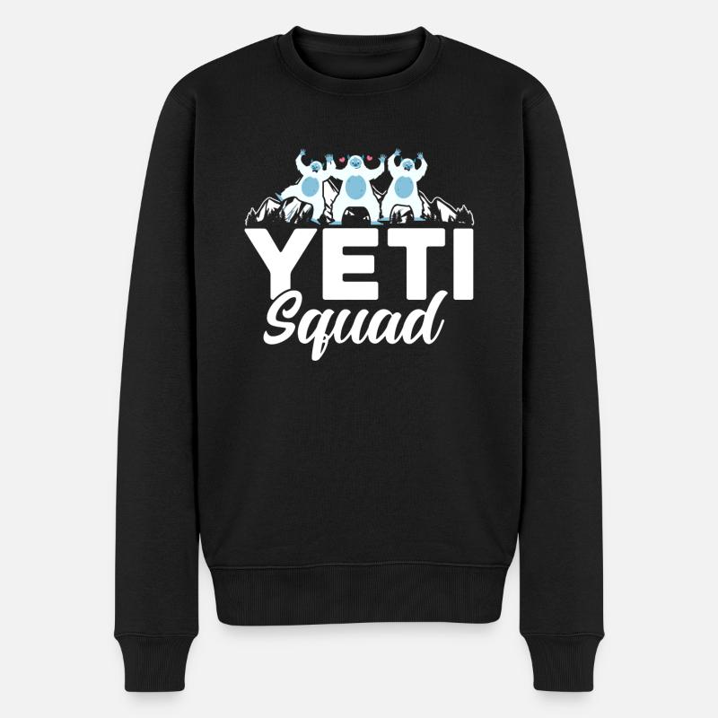 Yeti Squad - Männer Premium Bio Pullover - Schwarz