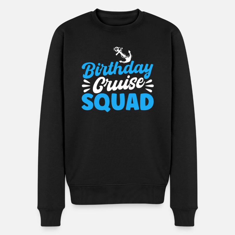 Birthday Cruise Squad - Männer Premium Bio Pullover - Schwarz