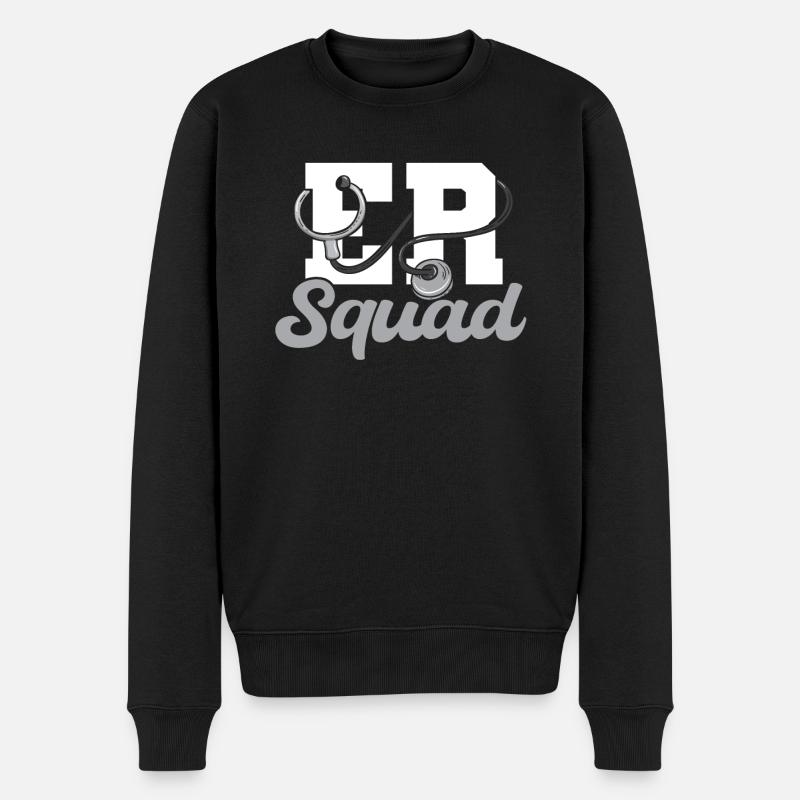 Her Squad Emergency Squad - Männer Premium Bio Pullover - Schwarz