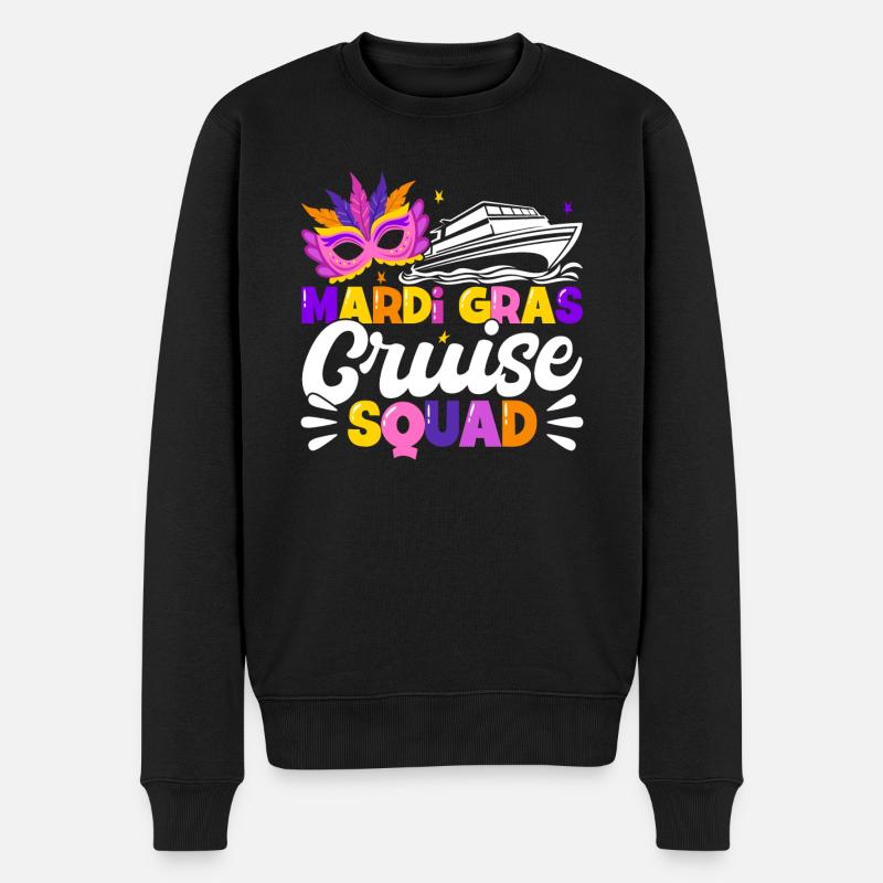 Mardi Gras Cruise Squad - Männer Premium Bio Pullover - Schwarz