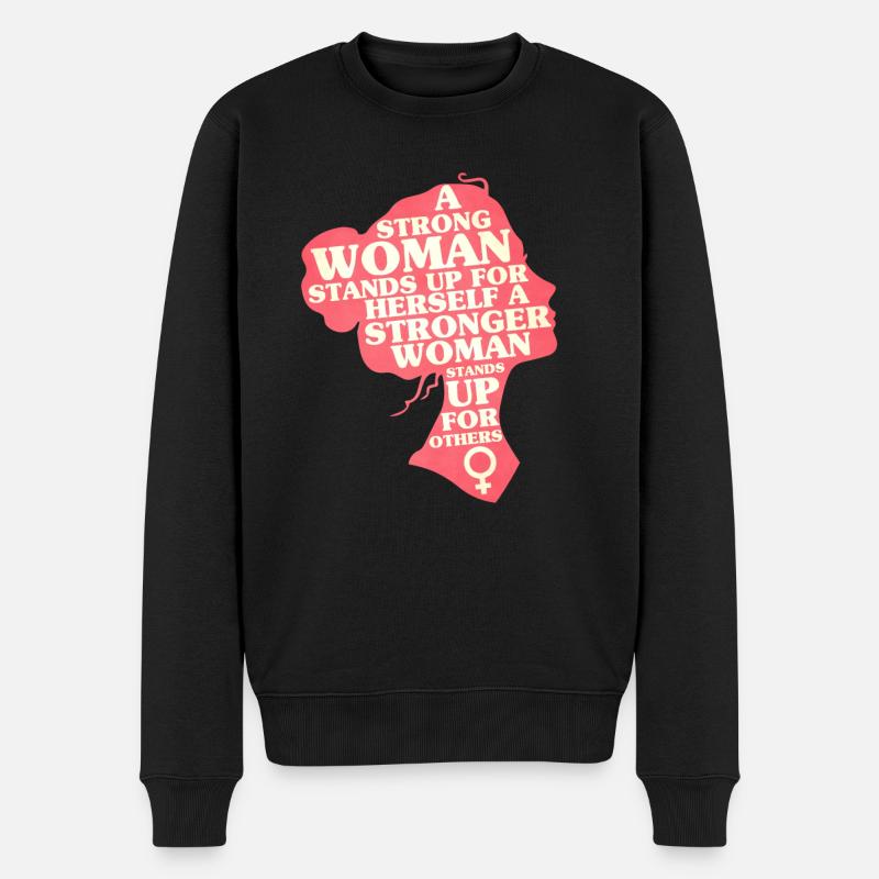 Feministin - Männer Premium Bio Pullover - Schwarz