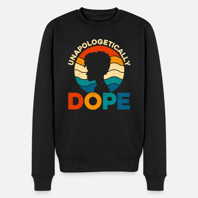 Unapologetically - Männer Premium Bio Pullover - Schwarz