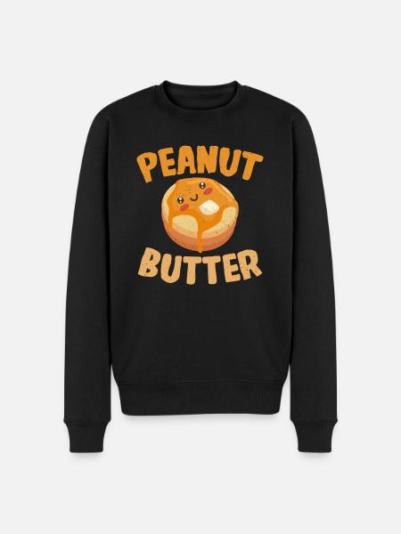Peanut Butter Lover Gift - Men's Premium Organic Jumper - black