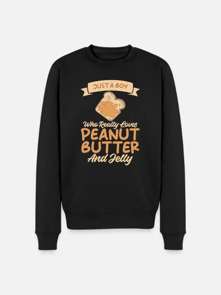 Peanut Butter Lover Gift - Men's Premium Organic Jumper - black
