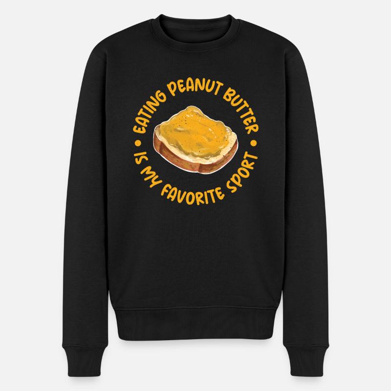 Erdnussbutter Liebhaber Geschenk - Männer Premium Bio Pullover - Schwarz