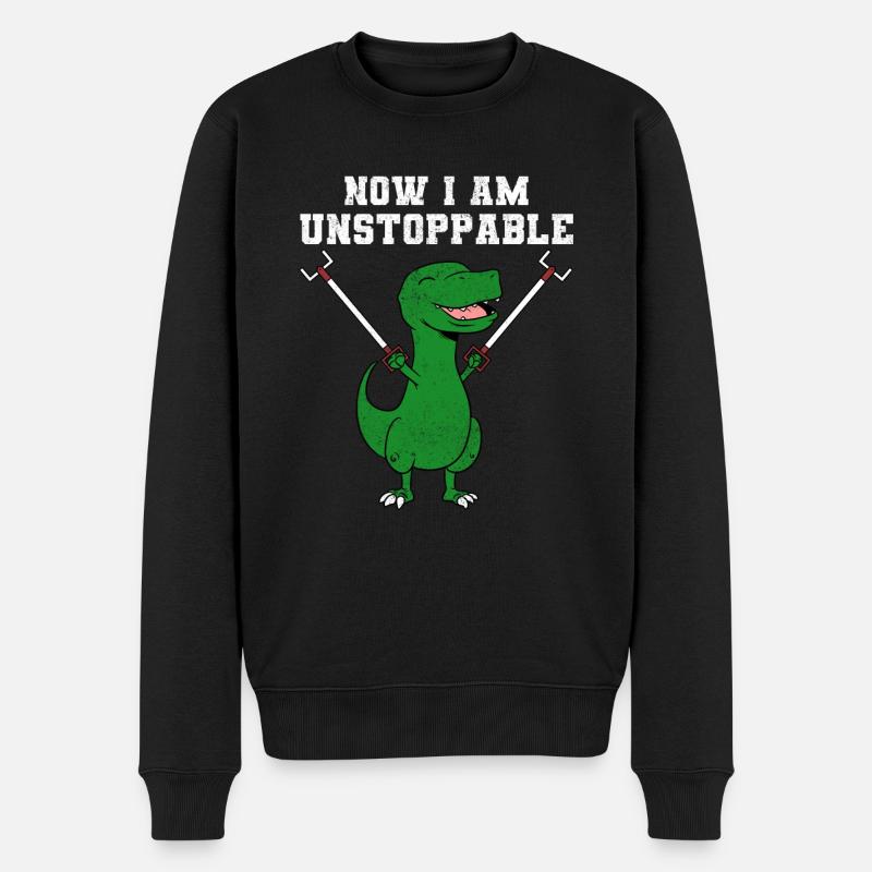 Dinosaurier T-Rex Tyrannosaurus Rex I Geschenk - Männer Premium Bio Pullover - Schwarz