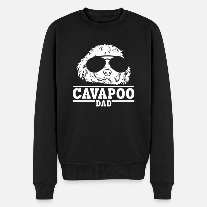 Cavapoo Cavoodle Capoodle Dog - Men's Premium Organic Jumper - black