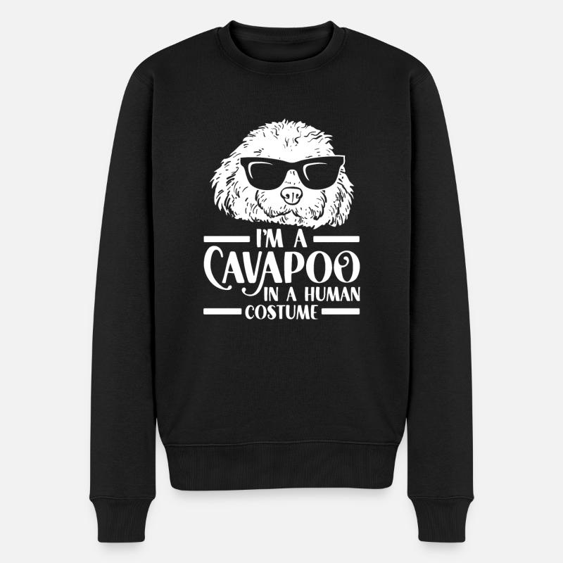 Cavapoo Cavoodle Capoodle Dog - Men's Premium Organic Jumper - black