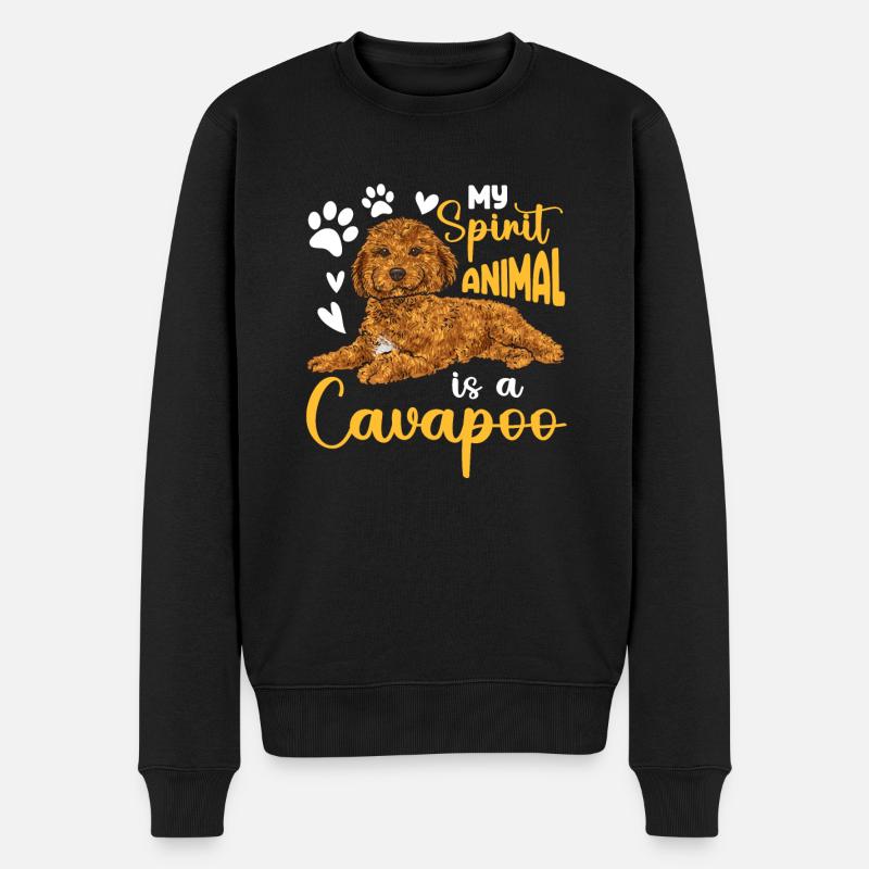 Cavapoo Cavoodle Capoodle Chien - Pull Premium bio Homme - noir