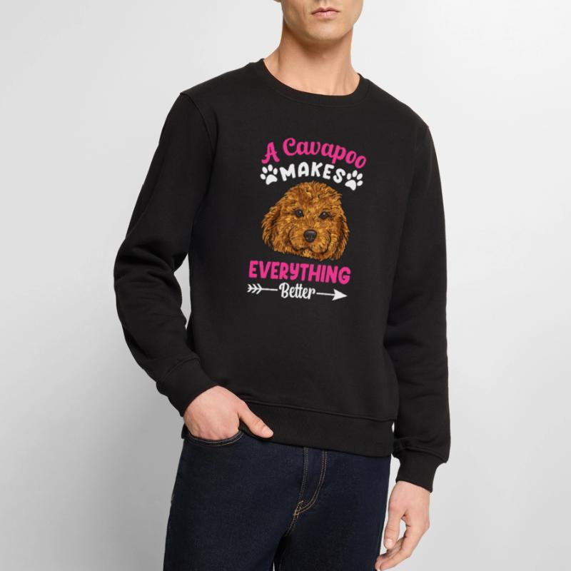 Cavapoo Cavoodle Capoodle Dog Men's Premium Organic Jumper
