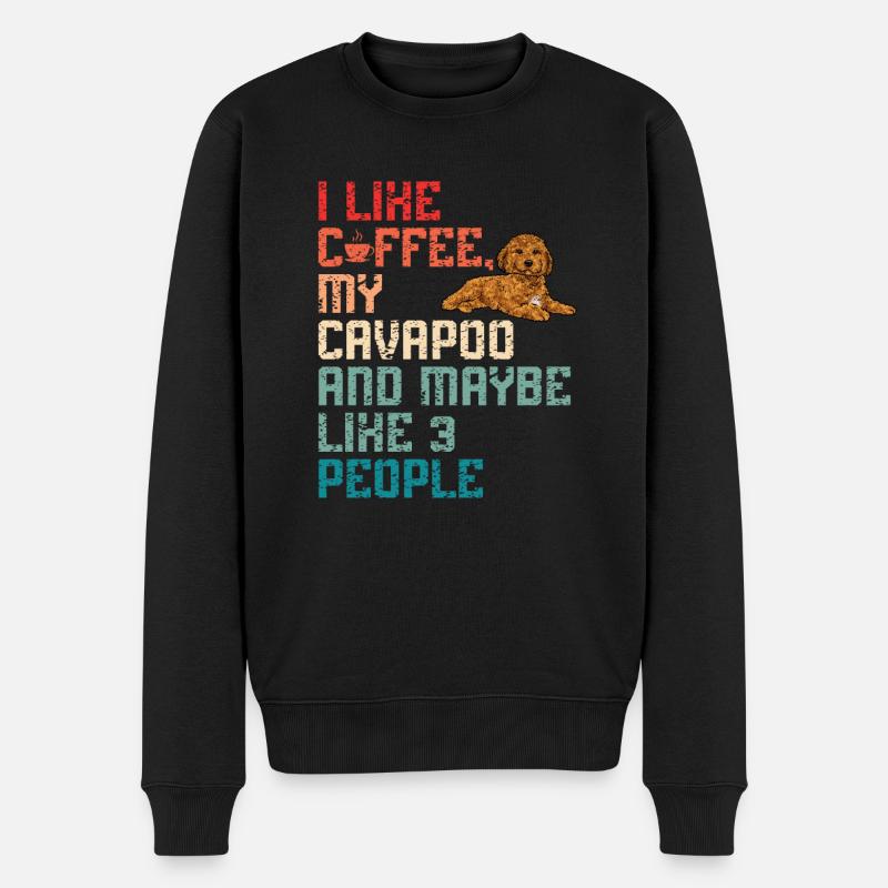 Cavapoo Cavoodle Capoodle Chien - Pull Premium bio Homme - noir