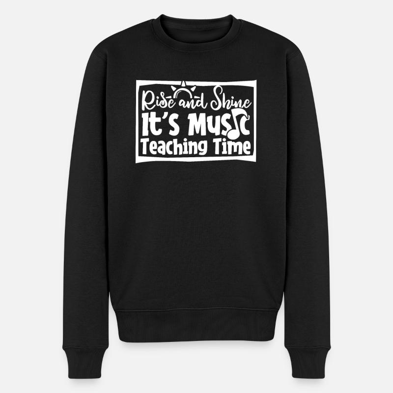 Musiklehrer Musik Lehrer - Männer Premium Bio Pullover - Schwarz