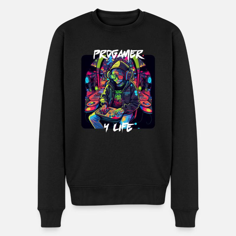 Progamer 4 Vie 1 - Pull Premium bio Homme - noir