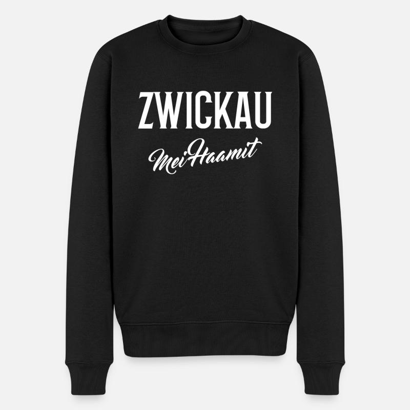 Zwickau mei Haamit - Männer Premium Bio Pullover - Schwarz