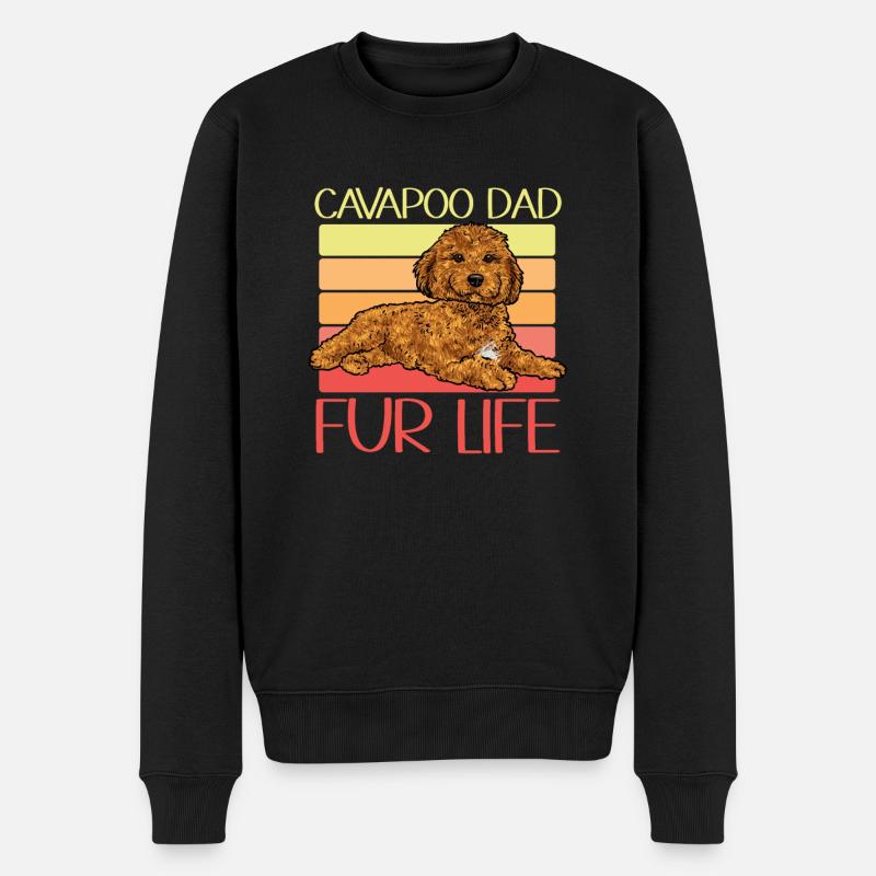 Cavapoo Cavoodle Capoodle Hund - Økologisk premium-sweatshirt til mænd - sort