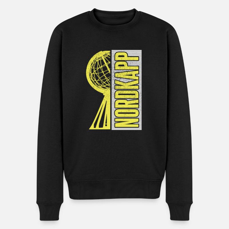 Nordkapp 71 10 21 N Norwegen Design - Männer Premium Bio Pullover - Schwarz