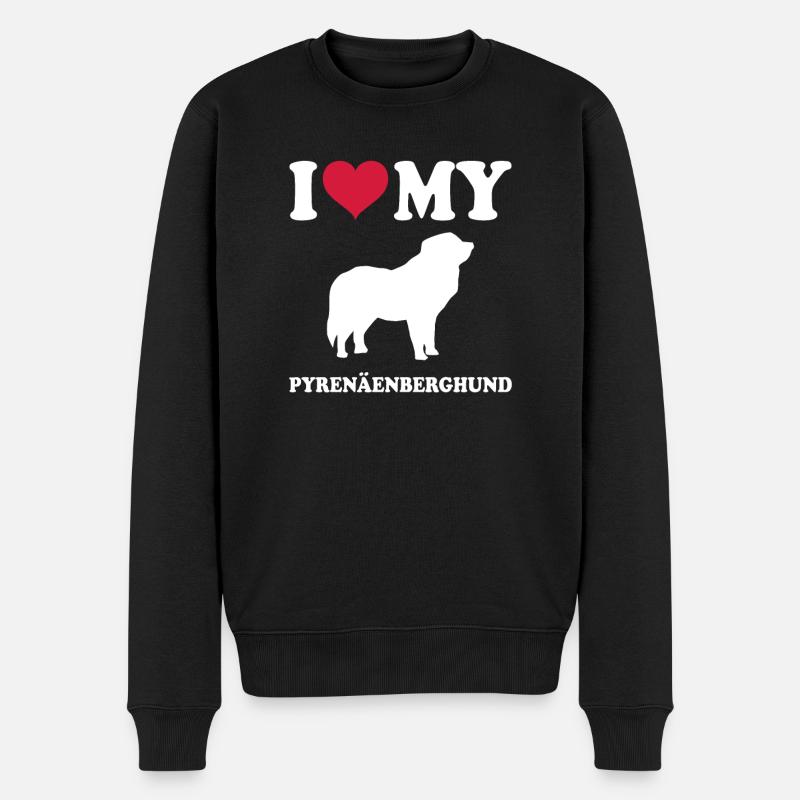 Pyrenäenberghund Hund Dog Hundehalter - Männer Premium Bio Pullover - Schwarz