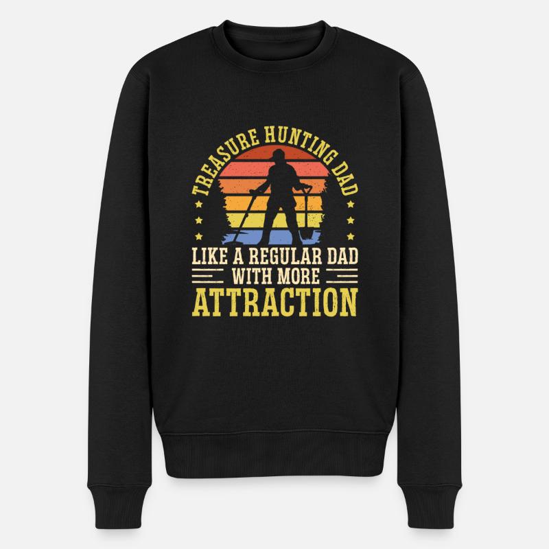 Metaldetektor Schatzsucher Schatzsuche - Männer Premium Bio Pullover - Schwarz