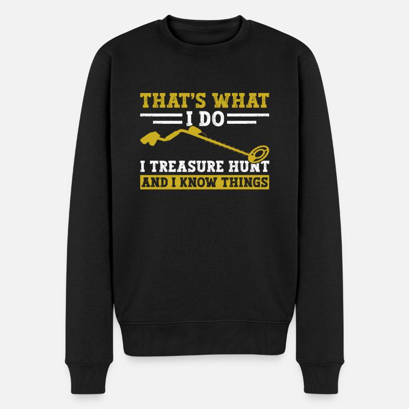 Metaldetektor Schatzsucher Schatzsuche - Männer Premium Bio Pullover - Schwarz