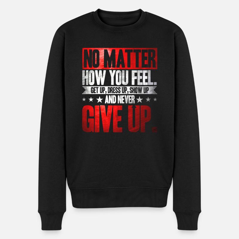 Motivation - Männer Premium Bio Pullover - Schwarz