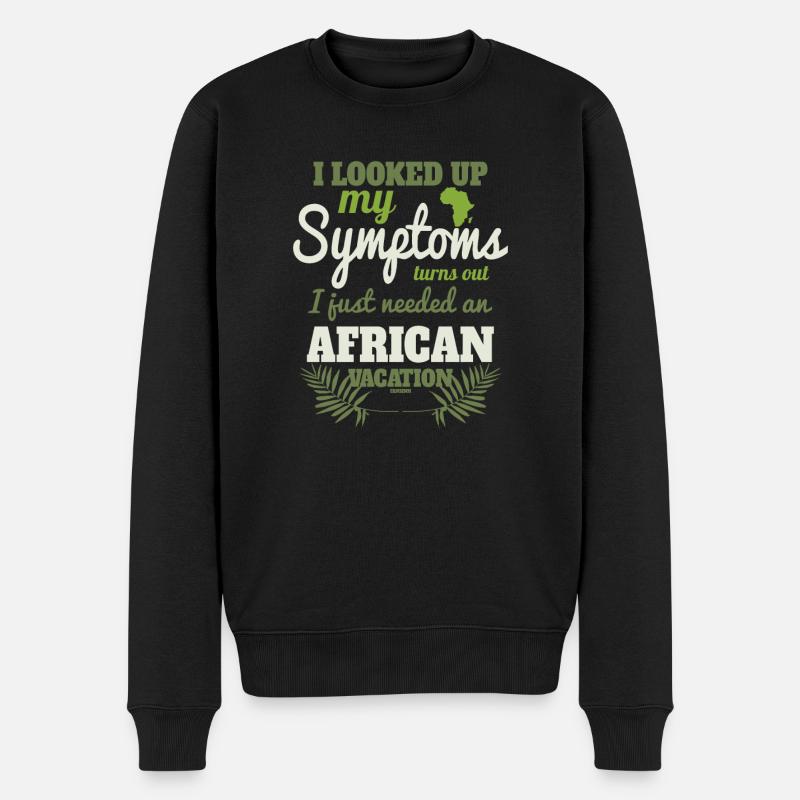 ich muss nach Afrika - Männer Premium Bio Pullover - Schwarz