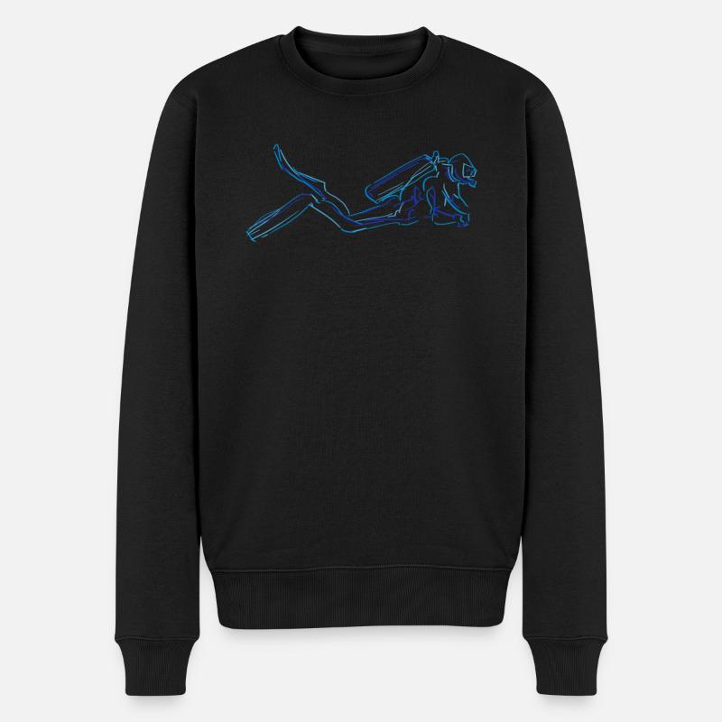 Plongée sous-marine plongeur - Pull Premium bio Homme - noir