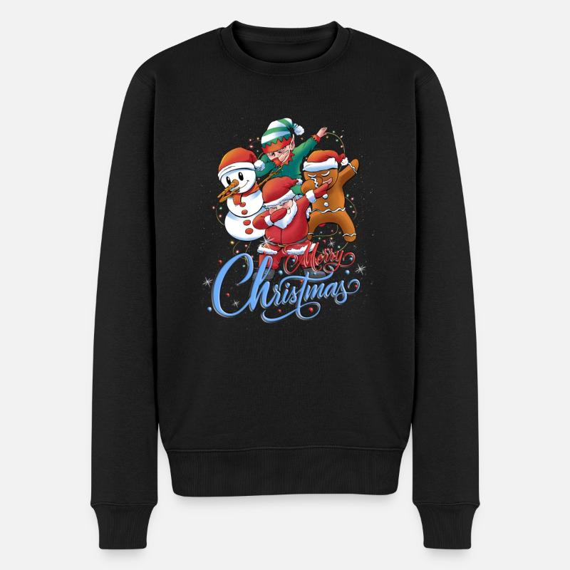 Joyeux Noël Père Noël Elfe Père Noël - Pull Premium bio Homme - noir