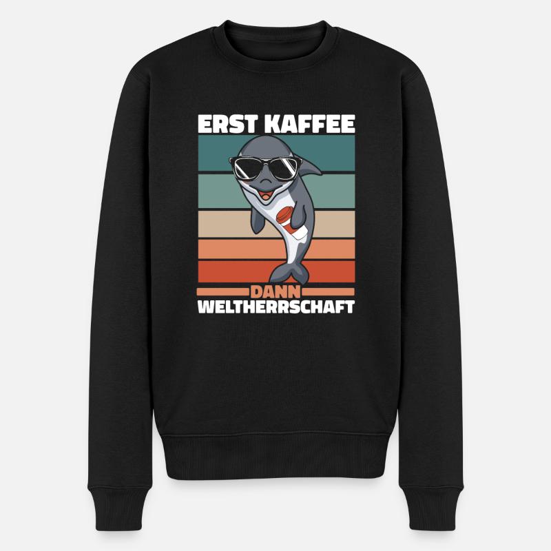 Orca Wal Killerwal Schwertwal - Männer Premium Bio Pullover - Schwarz