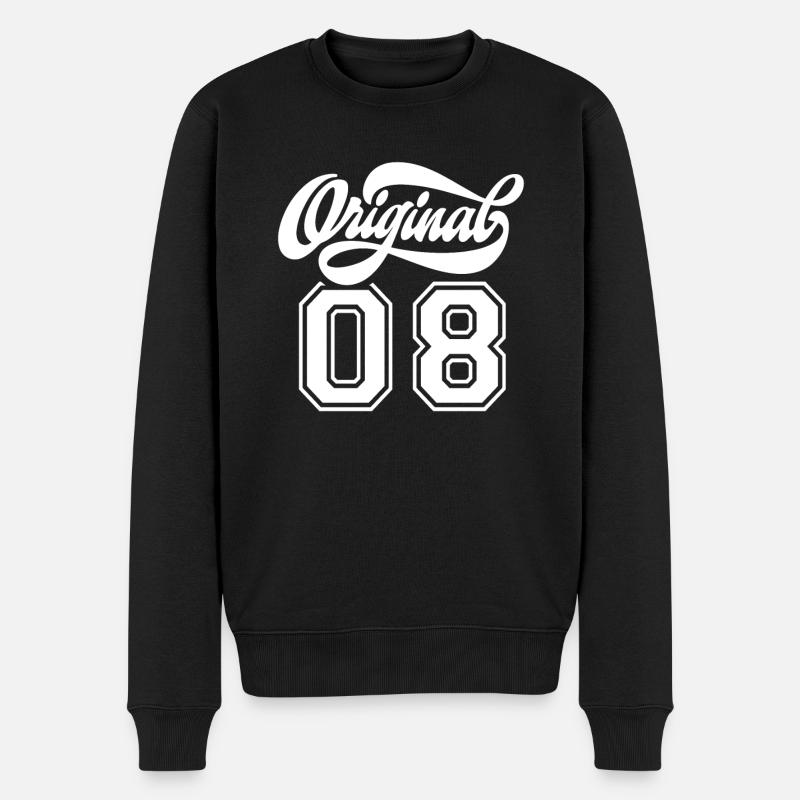 Original Jahrgang 2008 - Männer Premium Bio Pullover - Schwarz