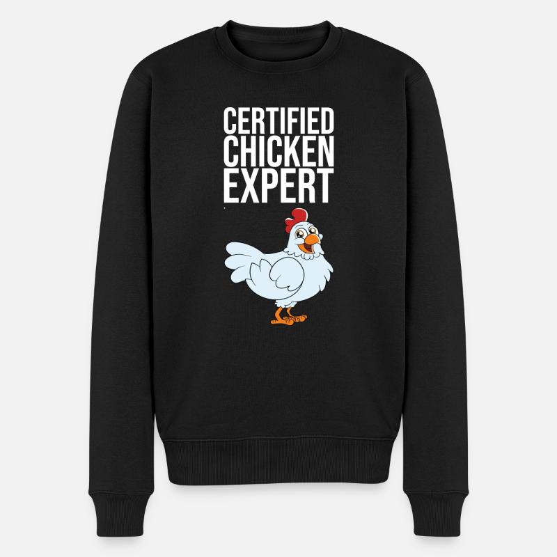 Certified Chicken Expert - Männer Premium Bio Pullover - Schwarz