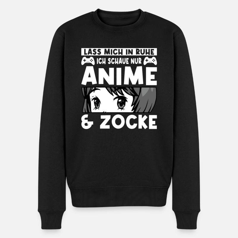 Anime Zocken Gaming Geschenk - Männer Premium Bio Pullover - Schwarz