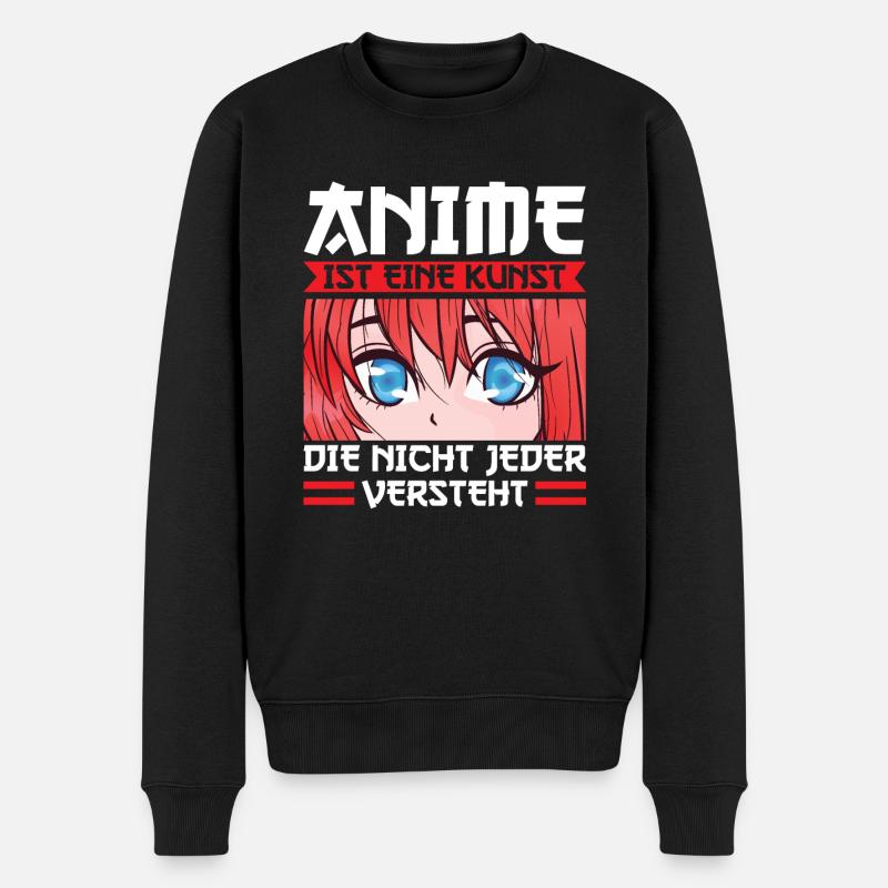 Anime Merch Manga Geschenk - Männer Premium Bio Pullover - Schwarz