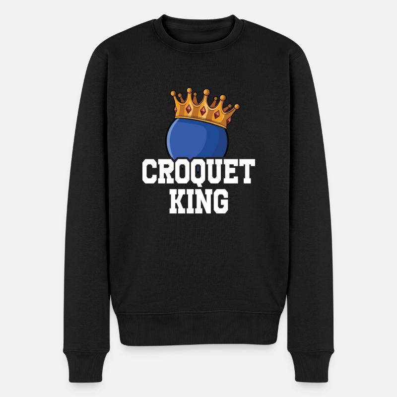 Croquet - Männer Premium Bio Pullover - Schwarz