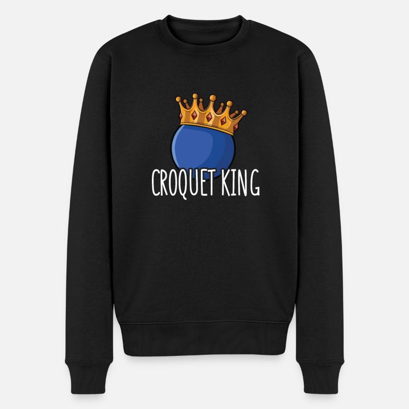 Croquet - Männer Premium Bio Pullover - Schwarz